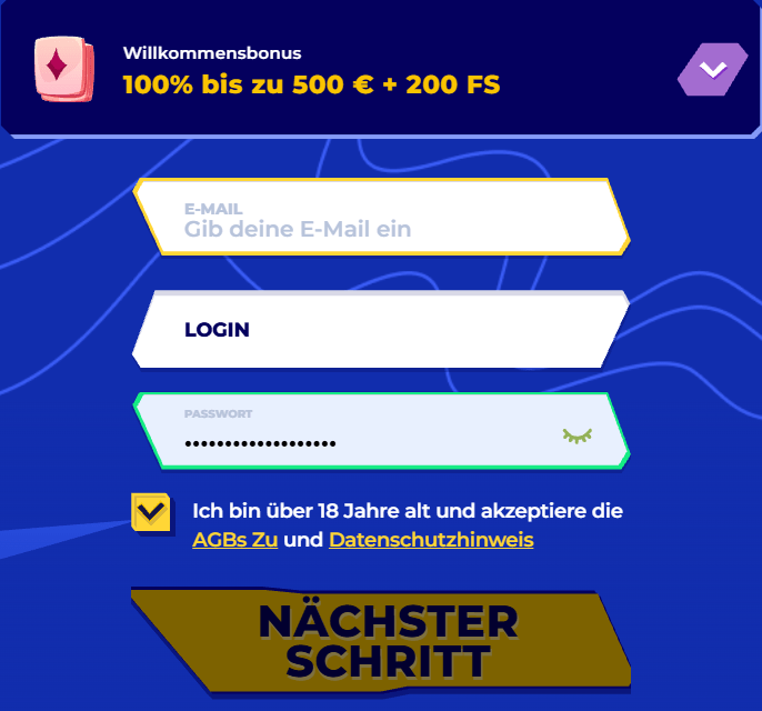 Login form 1